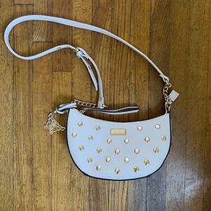 Jessica Simpson Crossbody Bag‎ Beige Studded Butterfly Charm Purse